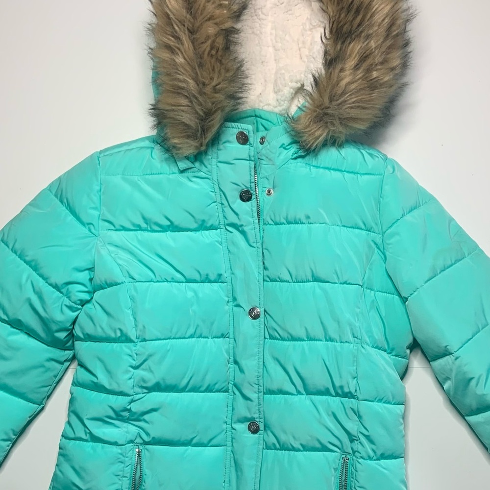 Justice Girl’s Mint Green Puffer Jacket/Coat